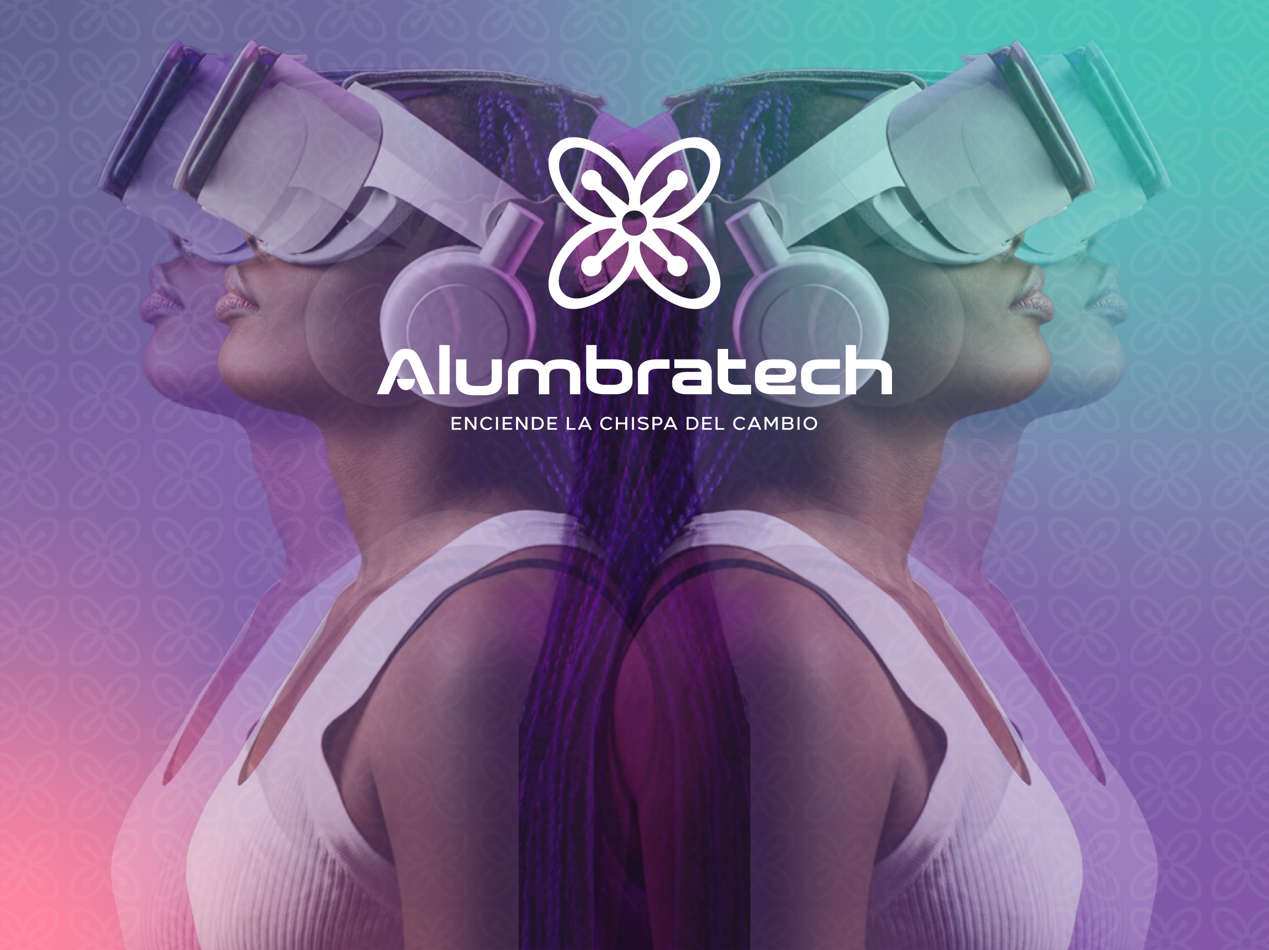 Alumbratech — Identidad de marca para comunidad de liderazgo femenino STEAM en Medellín